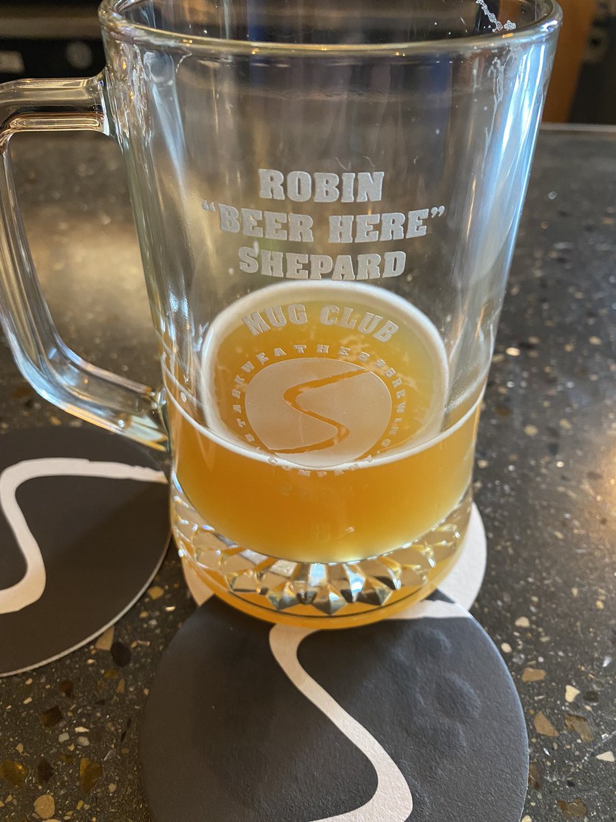 BeerHereWriter's tweet photo. Nothing like enjoying a great summer saison with friends @StarkweatherBC - Thanks to Peter Schroder (r) for taking my pesky inquiries and turning them into a wonderful summer beer with the fresh orange twist of Bergamot hops.  #WIBeer #MSNBeer https://t.co/3tcowU0g29