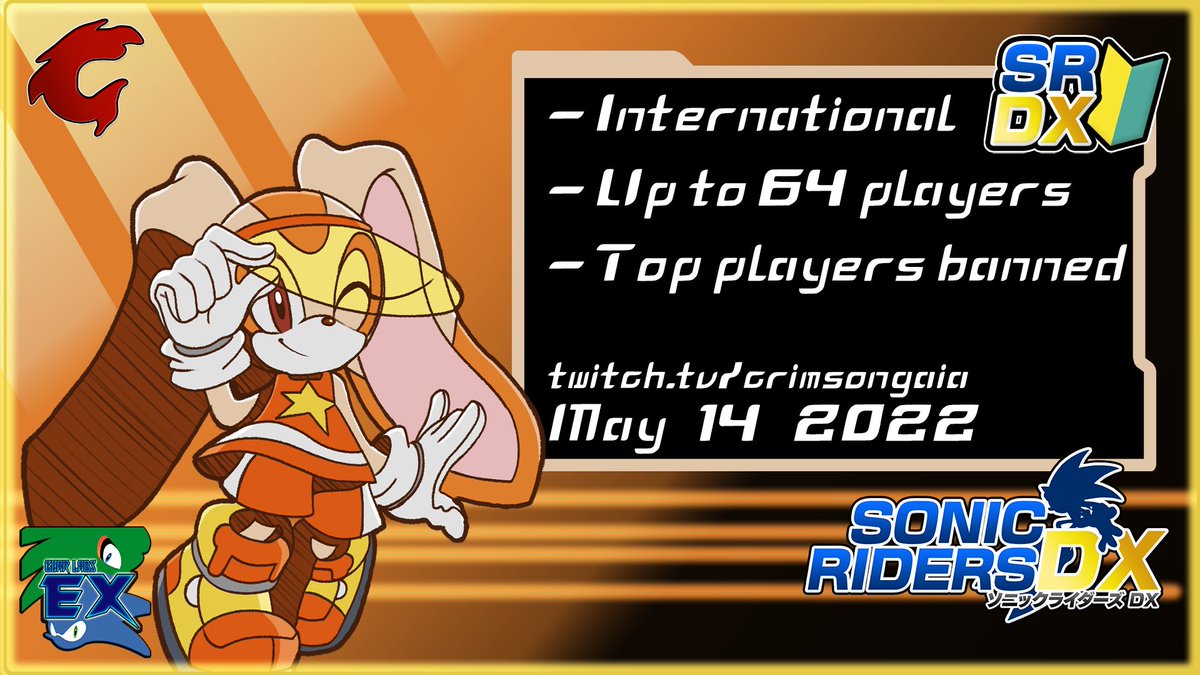 ExGearLabs's tweet photo. Our next beginner tournament for Sonic Riders DX will be this Saturday, May 12th.
- 64 player cap
- Top Players are banned

Bracket/Registration: https://t.co/Fj4J2618Df
Prize Info/Donations: https://t.co/ctQrspleTT

#SonicRiders #SonicTheHedgehog #SRDX #esports https://t.co/MnTJitVuV9