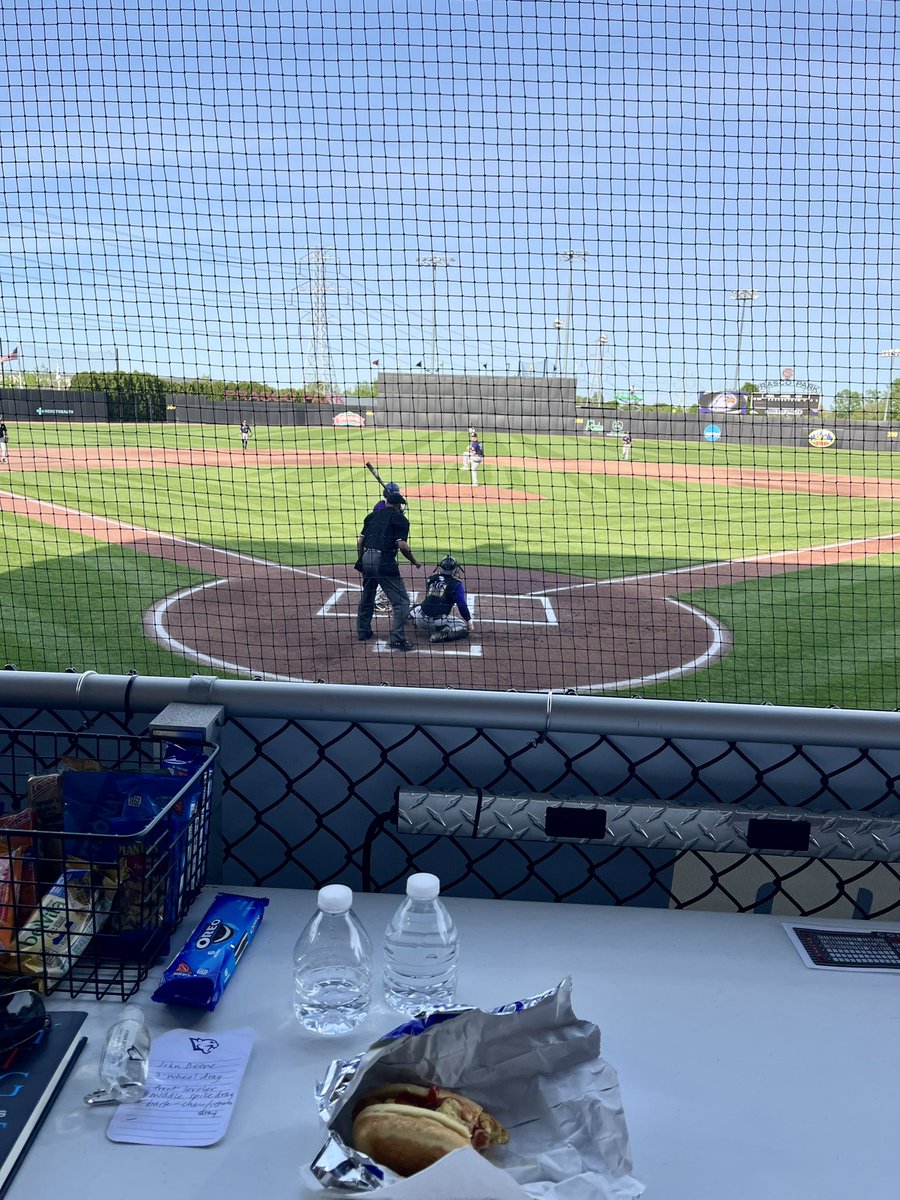 KWC_Shook's tweet photo. Is this heaven? No. But @PrascoPark has delivered on every level - even the weather. Their principles mirror ours @KyWesleyan and @KWCPanthers Athletics. Also, props to @Miller_Transpo for the new purple bus. Can’t wait to get our logos on there.👊🏼 #ForTheW #OneTeamWesleyan https://t.co/cIBvKgEoaa