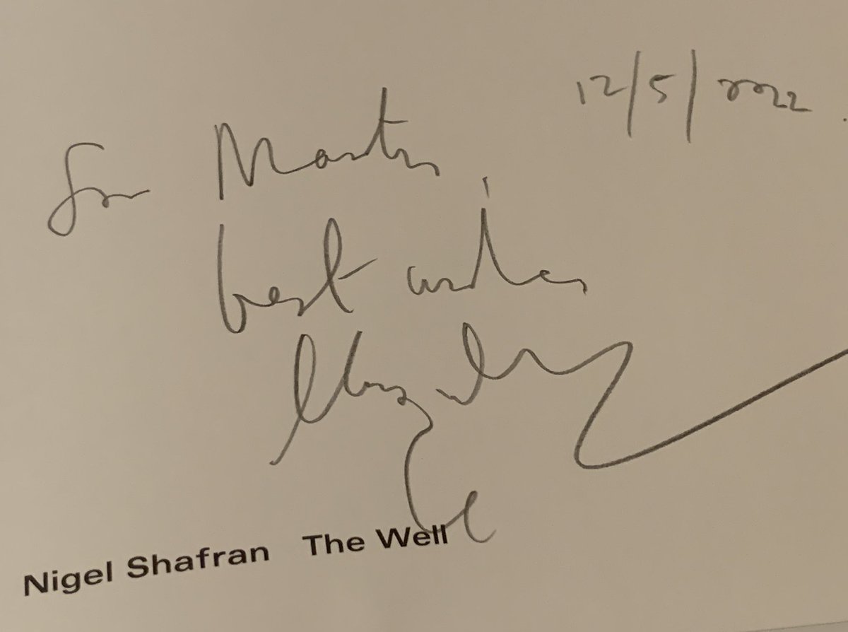 orpen_m's tweet photo. Nigel Shafran, The Well. https://t.co/hLGGnyVkBH