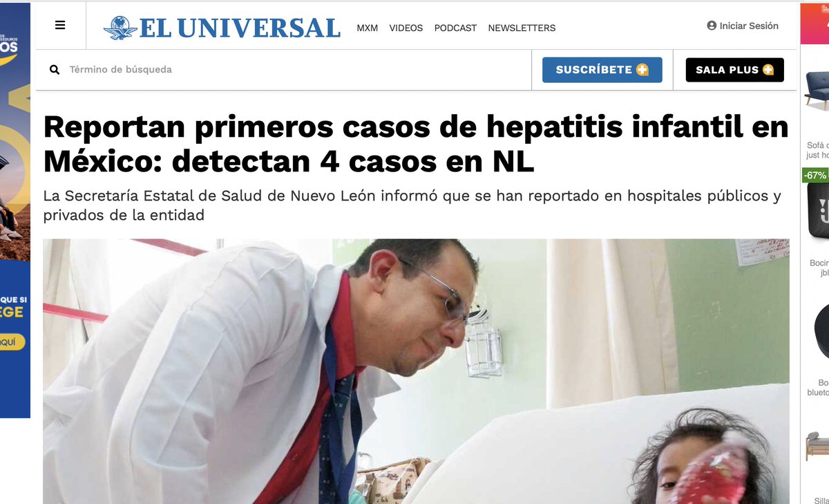 giordanopg's tweet photo. Era de esperarse
Ya salió una nota sobre los “primeros casos de hepatitis infantil”, publicada por el Universal. 
Tanto el titular como la nota dan a entender como si fueran casos de la hepatitis de origen desconocido y de alerta epidemiológica mundial
1/9 https://t.co/j3fvasAEER