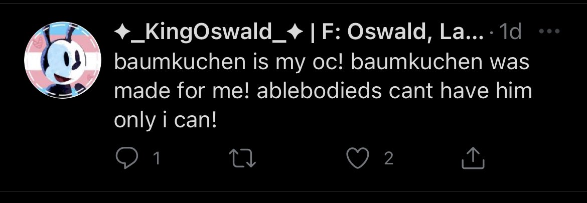 AlmondFurret's tweet photo. But this wasn’t the only problem-I commented in a post that OBVIOUSLY said “ablebodieds stay away”. And GUESS WHAT. I’m ablebodied. I wanted to post the comment too much that I’d even break boundaries. This is obviously disgusting, and I should’ve just resisted the urge. https://t.co/pAoFFVlc8E