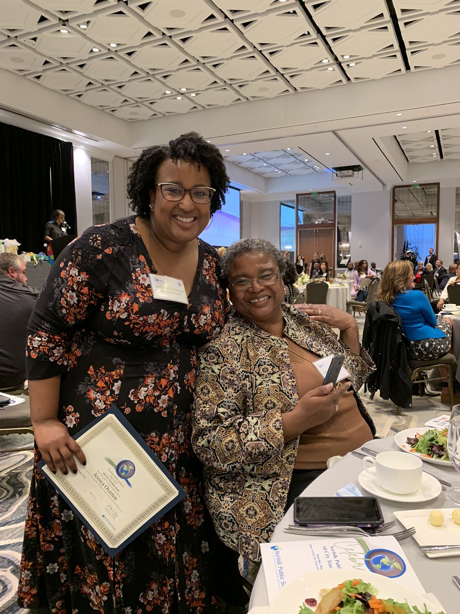 Here’s our awesome teacher of the year with her mom, #Mrs.Overton#Ms.Overton @NPSchools #GranbyElementary