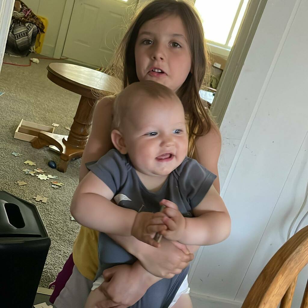 Fawcett_Matt's tweet photo. My oldest holding the Birthday Girl turning 1 today! Happy birthday Hazel! #hazelrose #happybirthday https://t.co/1wUEHxb7Ui https://t.co/pfsKW9LNmI