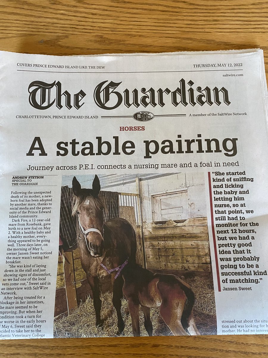 “Hey Look Ma, I Made It” … above the fold on the front page of the newspaper. My first front-page story for <a href="/PEIGuardian/">The Guardian</a>. This crazy string of firsts in my journalism career continues