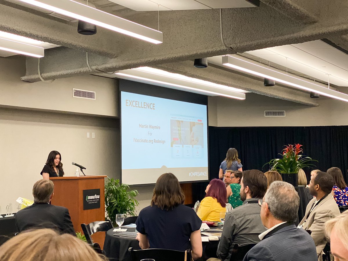 Bellwether_PR's tweet photo. We’re thrilled to be at the #CMPRSAPACE Awards celebrating the hard work of Central Michigan PR pros over the past year! @CMPRSA https://t.co/t8b2cVcN41