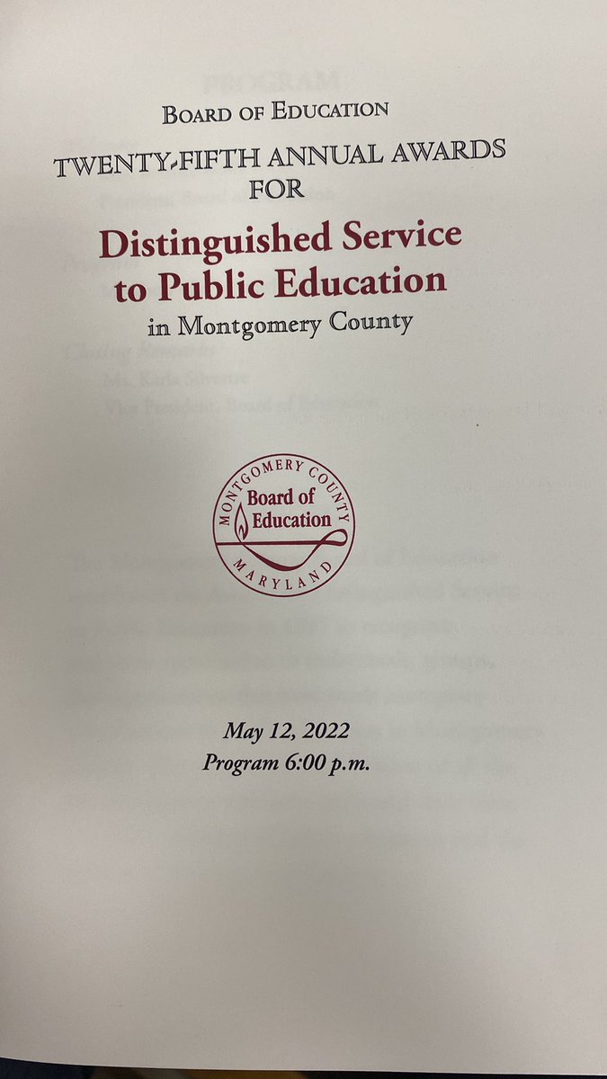 Congratulations to Mrs. Jacobs for being honored by <a href="/mocoboe/">Moco BOE</a> for her Distinguished Service to Public Education. She is committed to supporting all of the families at Ashburton and across @mcps! #tqtweet <a href="/TQ_StarPTA/">Ashburton Elementary School PTA</a>