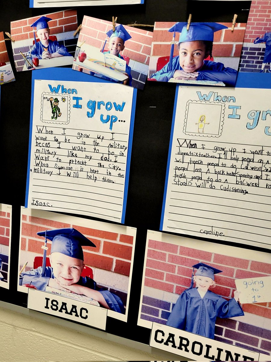 LinetteStephens's tweet photo. In my next life I think I'll be a bulletin board designer.They're all my favorite but this one is always my most favorite! Proud of all of these 604 students who are finishing up their kindergarten year! 🎓❤️🎓❤️🎓
#firstgradeherewecome 
@ntimmerm 
@RTEFlightStatus 
@RichlandTwo https://t.co/1HwgLOLik1