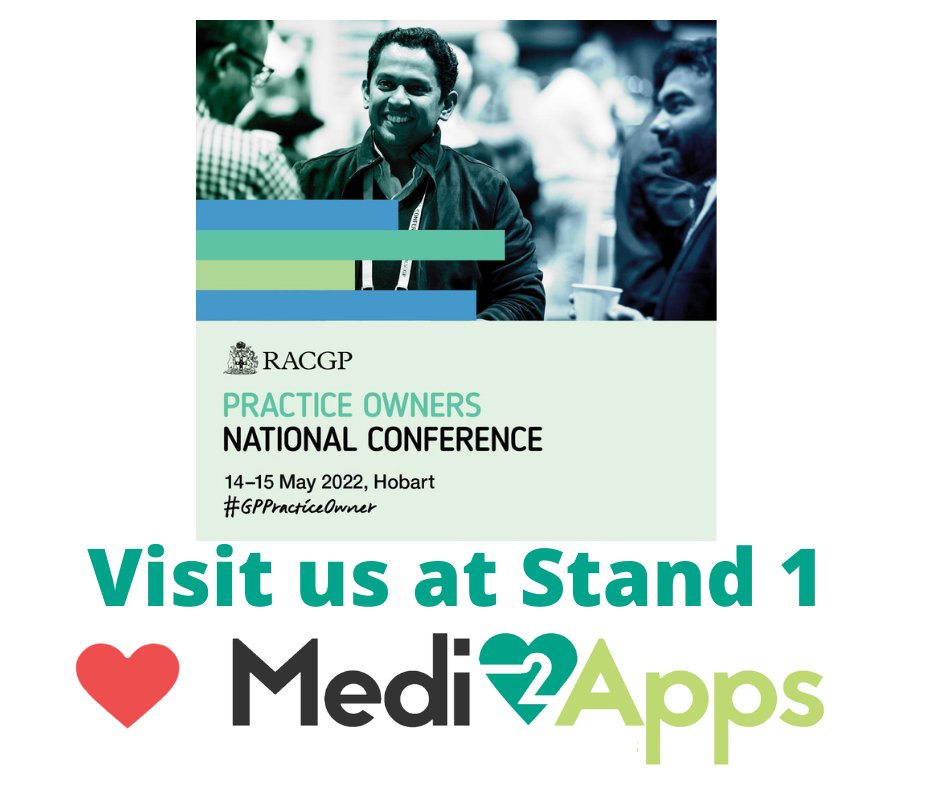 Paper2Apps's tweet photo. If you are visiting @RACGP Practice Owners Conference this weekend, make sure you stop at Stand 1 and say hello. We would love to meet you! We are launching some exciting new features!!! #Medi2Apps #GPPraciceOwner #RACGPPONC2022 #RACGP2022 #Paper2Apps https://t.co/gw2CAPe63m