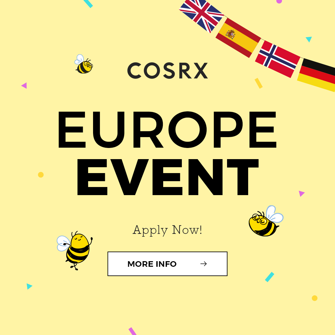 Calling COSRX lovers in Norway, UK, Spain and Germany! Do not miss the opportunity to try our products for free!  Make sure to apply now through the link below! <a href="/cosrx/">COSRX</a>

💗forms.gle/gRHKoXkkgRg1eS…