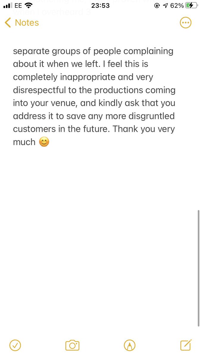zoeharbs's tweet photo. @ATGTICKETS @TheWaterside1 sorry to tweet this but I think it’s important, please read 😊 (@wwrytouruk @FootlooseTour) https://t.co/rDtpZypl8B