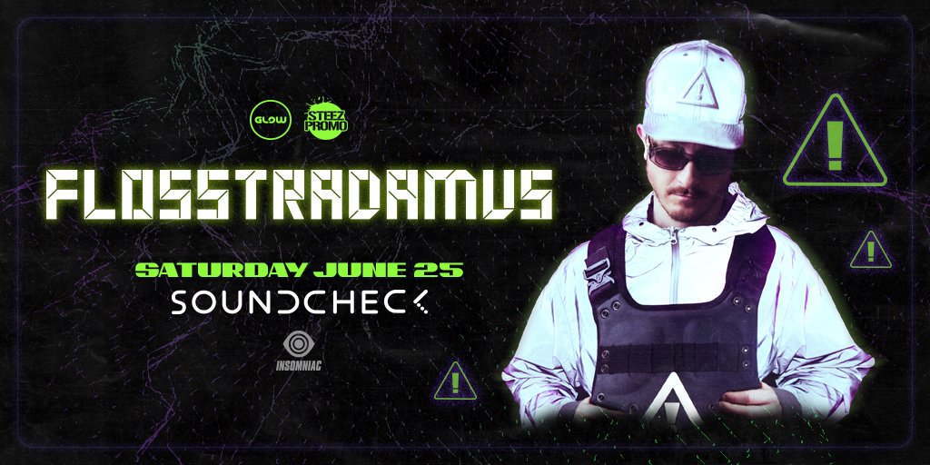 ClubGlow's tweet photo. DC #HDYNATION!⚠@FLOSSTRADAMUS hits the decks at @soundcheckdc on Saturday, June 25th!⚠Tickets ON SALE NOW → https://t.co/BNMI8frf4e https://t.co/5vHHIUfyLK