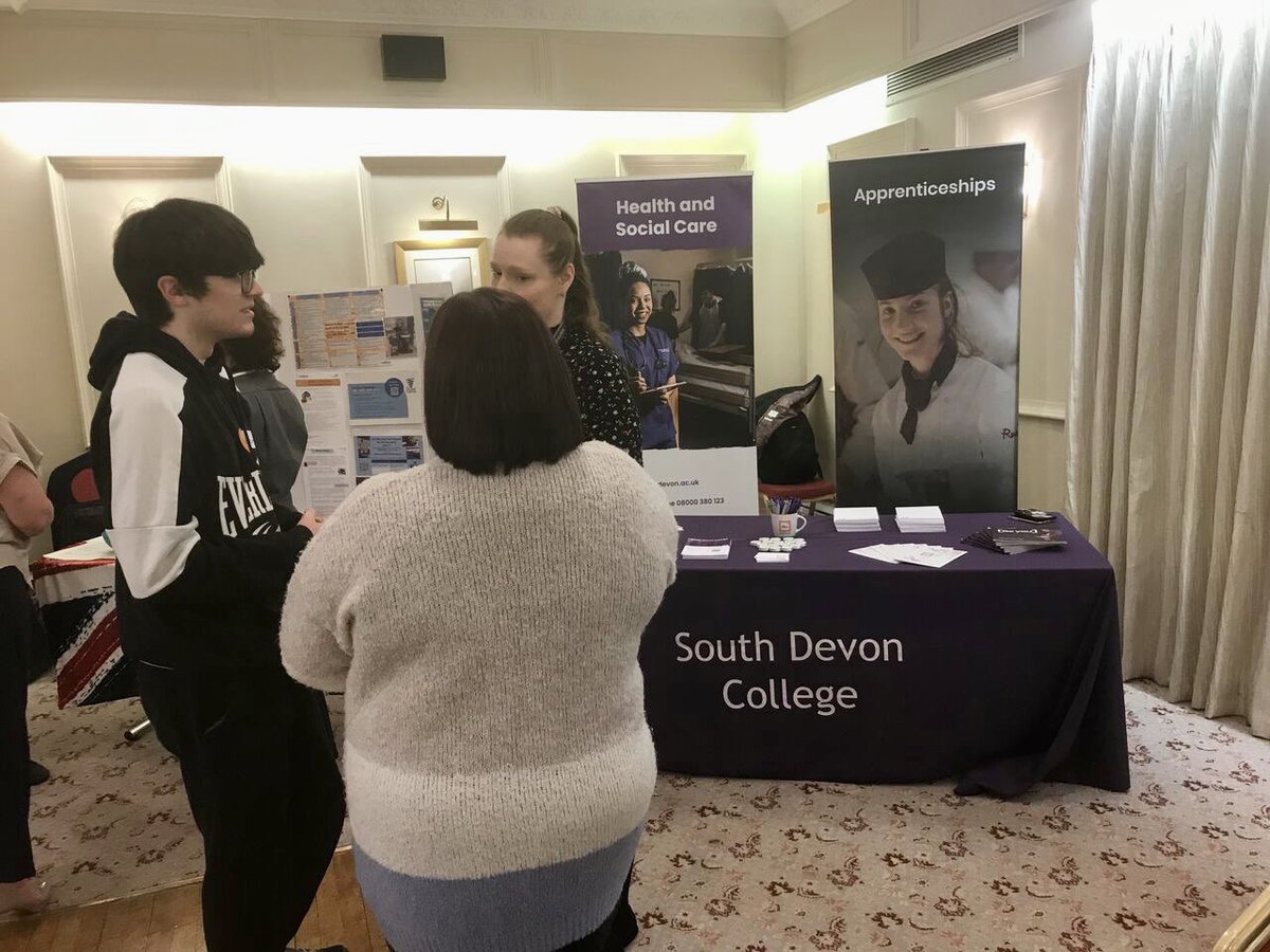Fantastic day at the <a href="/TorbaySDevonNHS/">Torbay and South Devon NHS Foundation Trust</a> Healthcare Support Worker recruitment event. Congratulations to everyone who received an offer today. 
<a href="/Luce23/">Lucy Parkin</a> <a href="/mlaukkanenSDC/">Mike Laukkanen</a> <a href="/ClaireRosslee/">Claire Rosslee</a> <a href="/sdcollege/">South Devon College</a> <a href="/UCSD_HealthPro/">Health Professions and Nursing, UCSD</a> 
#HCSW #Health #Care #Career #Recruitment
