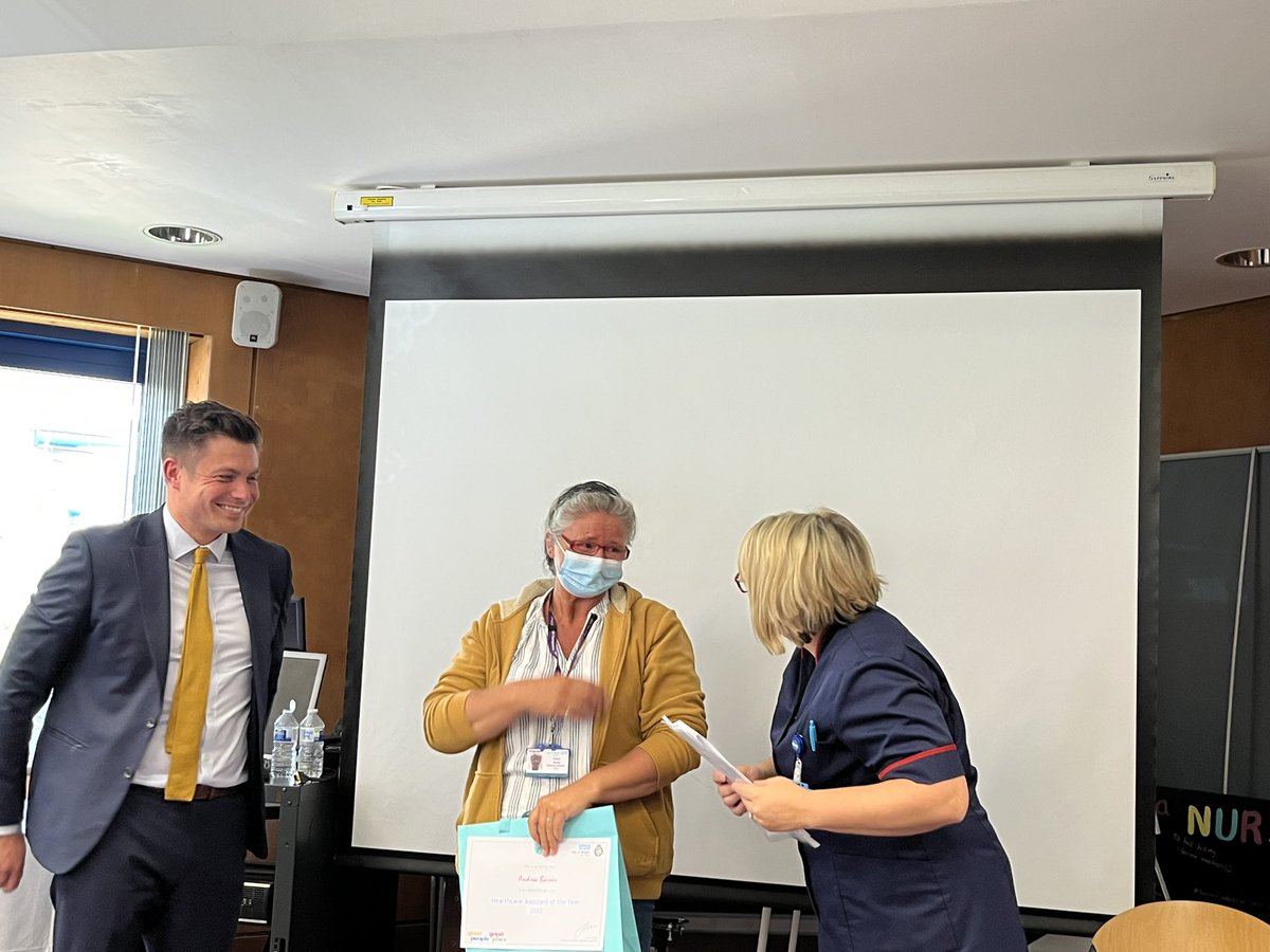 Congratulations Andrea-runner up for Isle of Wight NHS Trust HCA of the Year award 👏 bit of a surprise! #TeamCCU <a href="/simonsamin/">simon jacob</a> <a href="/karenegrant1/">Karen Grant</a> <a href="/IOWNHS/">Isle of Wight NHS Trust</a> <a href="/TriggandCo/">Trigghomes</a> <a href="/JulietPearce4/">Juliet Pearce</a>
