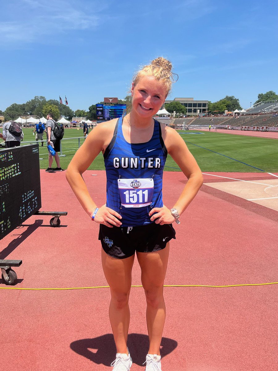 GunterTrack's tweet photo. Congratulations to our amazing @abby_elmore2 on her 4th Place finish in High Jump and 5th Place finish in Shot Put! We’re so proud of you!
Quick break, then time for 100m Hurdles!
#STATE #243Realized https://t.co/M15ynYBhnw