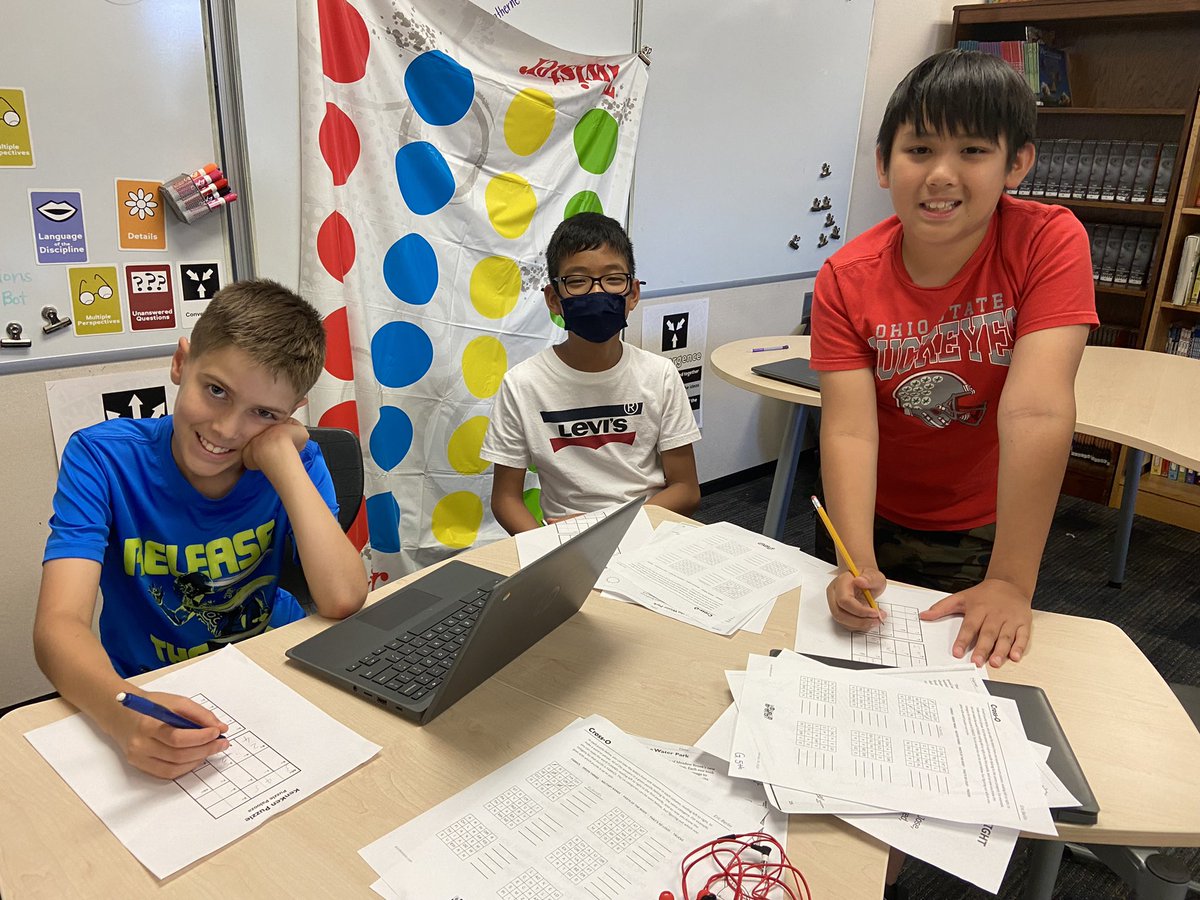 MarissaBunn's tweet photo. @GunstreamFrisco 5th QUESTers @FISDAdvAcad enjoyed their Puzzle Palooza competition, which included their favorite warm ups and a logic puzzle scavenger hunt around the building!  @JTaylorEdu @KenKenPuzzle @puzzlereric #FFOE #mysteryphoto #fisdQUEST https://t.co/hLY6M9hW3l