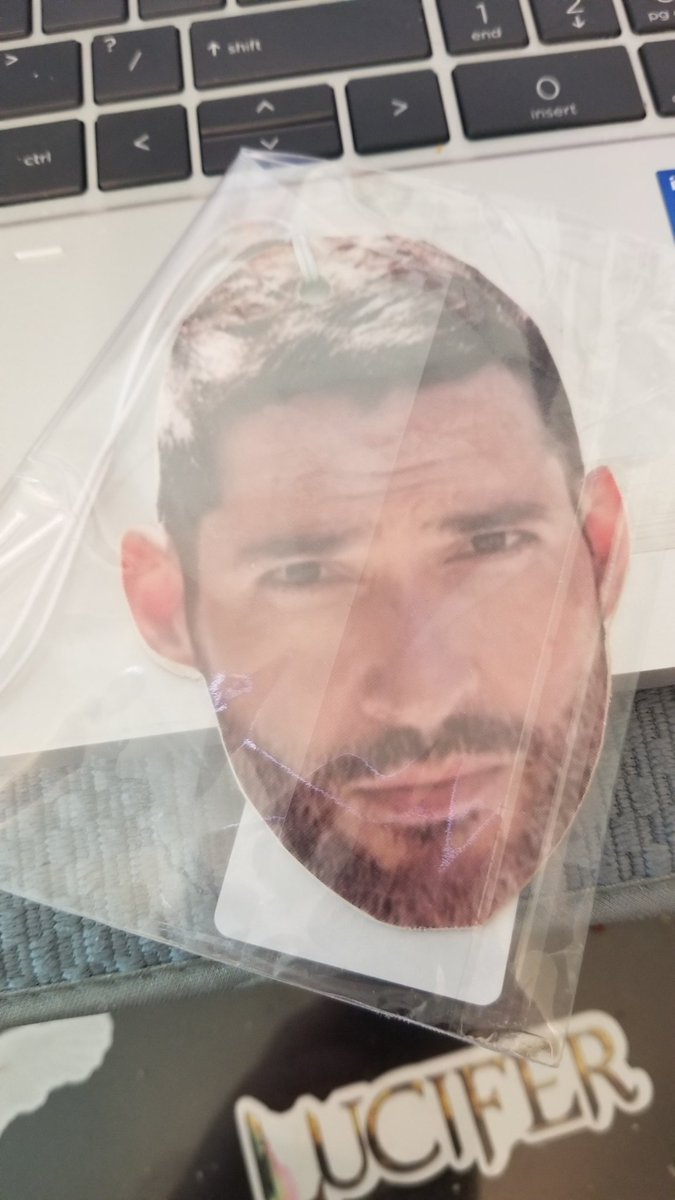 adorkableluci's tweet photo. My #TomEllis air freshener came in! 🥰😂🥰😂 #FreshLinen https://t.co/Q4Xo2PuFwh