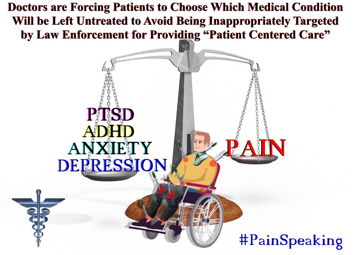 Pain_Speaking's tweet photo. It's #MentalHealthAwarenessMonth Did you know?
Doctors are Forcing Patients to Choose Which Medical Condition Will be Left Untreated to Avoid Being Inappropriately Targeted by Law Enforcement for Providing “Patient Centered Care”
#HealthEquity #DisablityTwitter #PainSpeaking https://t.co/h3sfbPFlV5