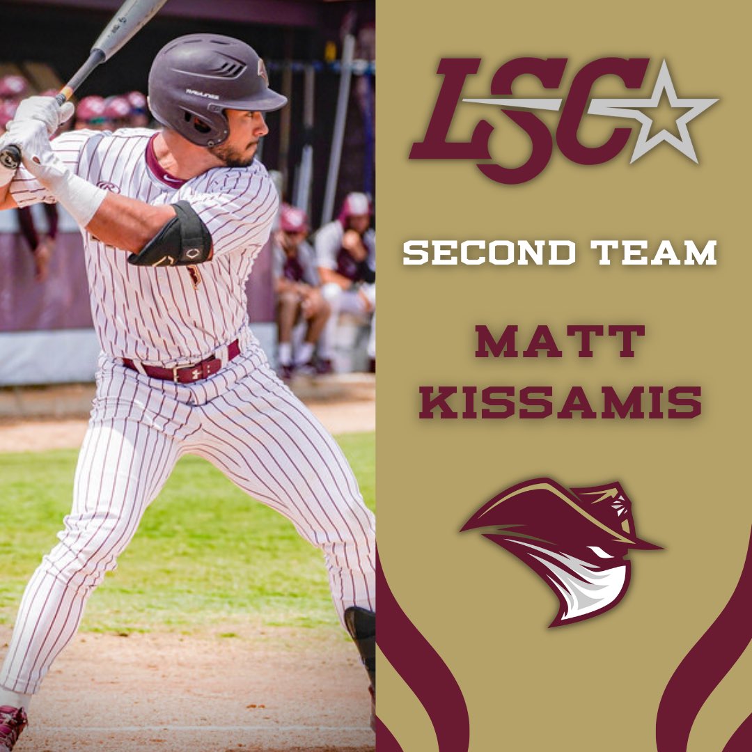 Congratulations to <a href="/MKissamis/">Matthew Kissamis</a> on making the <a href="/LoneStarConf/">Lone Star Conference</a> Baseball Second Team! Kissamis hit .341 with 6 home runs on the year, earning LSC Hitter of the Week and NCBWA Regional Hitter of the Week in February.