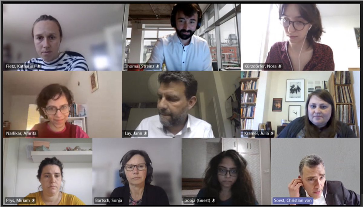 AmritaNarlikar's tweet photo. What a stimulating input today from the brill @t_streinz @NYUGuarini @nyuiilj on How to Confront #DataInequality! Many thnx from @GIGA_Institute's Team #DigiTraL (Jann Lay, @cvonsoest @LaulPatricia, & yours truly) & colleagues. Looking fwd to continuing the exchange. https://t.co/97IG1whubl