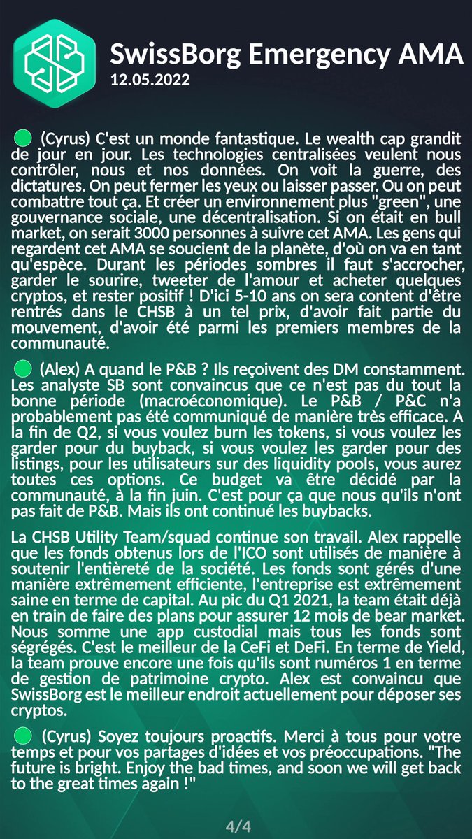 nicokonut's tweet photo. #SwissBorg Emergency AMA (🇫🇷 recap) - 12.05.2022
#WeAreSwissBorg $CHSB #CHSB #BTC #ETH #Yodl #NousSommesSwissBorg https://t.co/QsGrj8YdA4