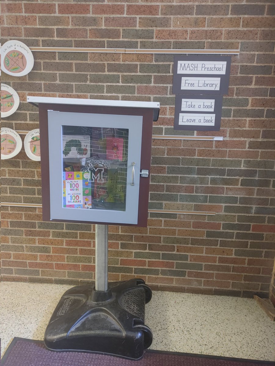 MASH_fcs's tweet photo. Shout out to @MASDShop, @jstat8203 and Sra. Stokes-Mendoza for generously donating a Free Library for our preschool program. Grateful for the impact that @CoachDebHines PLN course has on our district! 📚
#MASHTeach #MASDProud #SayYestoFCS @aafcs_hq @paafcs #literacy #freelibrary https://t.co/R0IktyJSO3