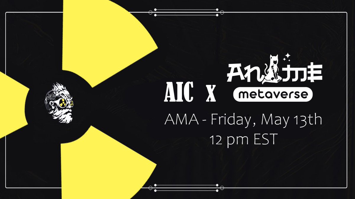 ArtificIntelNFT's tweet photo. Happy to announce we are going live with @AnimeMetaverse_ here on twitter this Friday, May 13th, 12pm EST. 

See you there! https://t.co/Bq84d3OB6G
