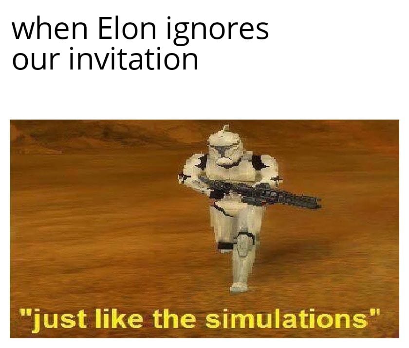 Still never gone give you up 🔊 <a href="/elonmusk/">Elon Musk</a>