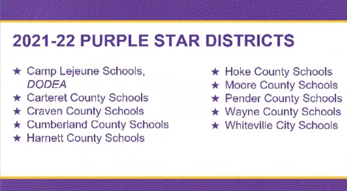 PROUD to be able to represent and advocate for our military kids <a href="/MCPSsandcastle/">MCPS</a> and <a href="/CarteretK12/">Carteret County Public School System</a>! #PurpleStar #MilitaryBrat