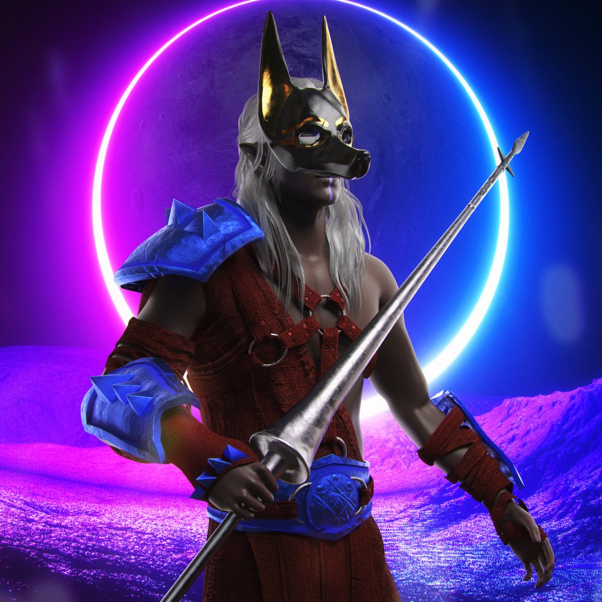 NBF13191464's tweet photo. @InvokersNFT Team InvokersElves @InvokersNFT 
I choose this because I love the combination of blue and red. It just perfectly matches the background.
#Invokers #InvokersElves https://t.co/Ve78ijOFB1