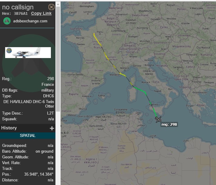 Laurent_Le_Bloa's tweet photo. French AF #GAM56 DHC6 fm Evreux to #Luqa #Malta 
SOF on way to #Libya ? https://t.co/ajZD8JkZ70