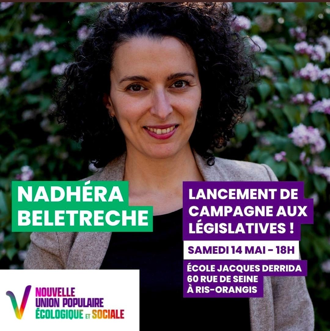 Je vous donne RDV, samedi à 18h, à Ris Orangis, pour lancer ma campagne dans le 9ème circonscription de l'Essonne !
N'hésitez pas à partager :)
#legislatives2022
#nupes 
#3emeTour 
#FollowBacklagauche