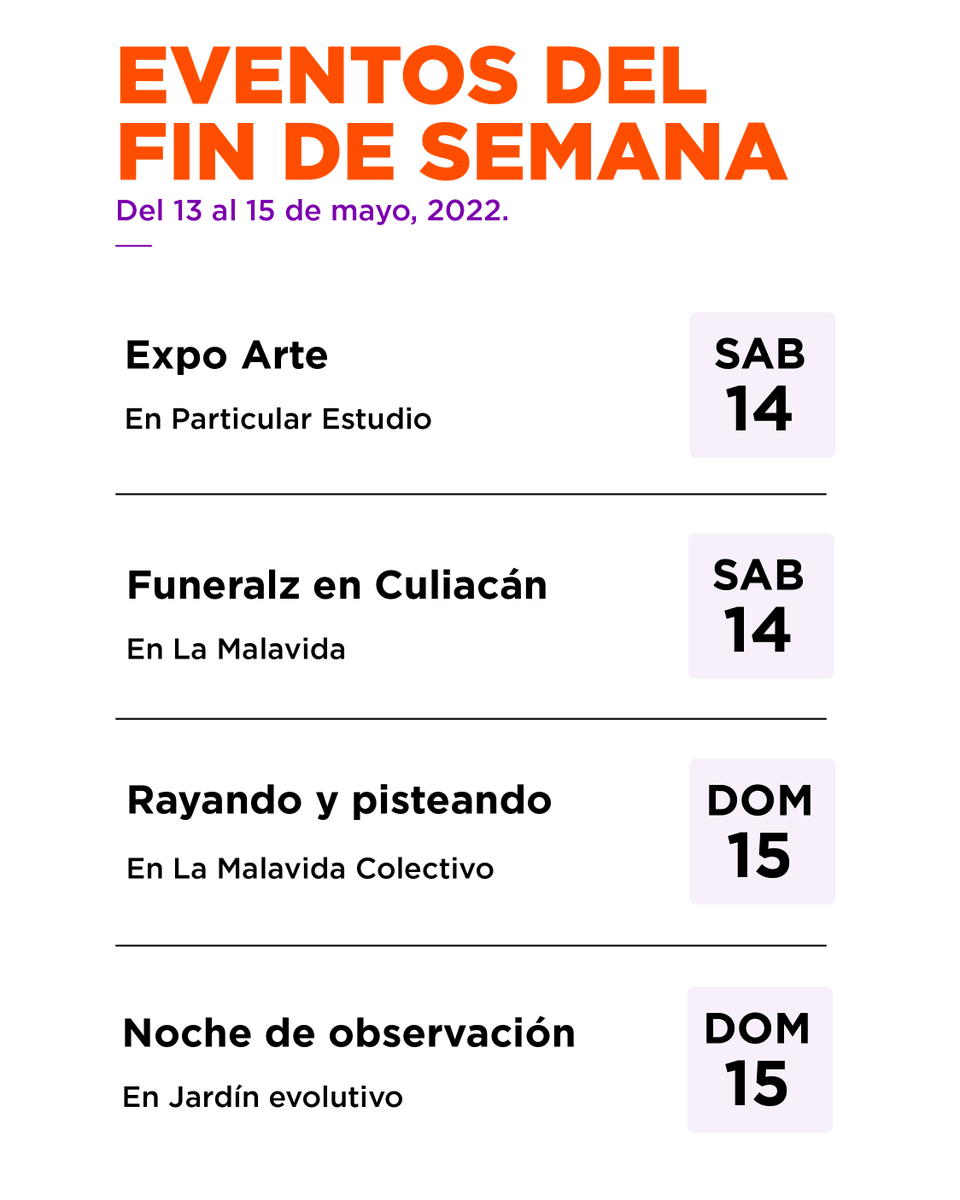 guiadehoycln's tweet photo. #QueSeArma el fin de semana😏
¿A dónde vas a jalar con tus compas?🤠 Aquí te dejamos unas ideas👌🏼
🎟Compra tus boletos en: https://t.co/lrNWikuYzb https://t.co/68hxk9ULPn