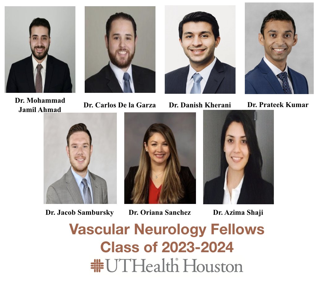 Thrilled to welcome this incoming class of clinicians and scientists to our #UTHealth Vascular Neurology fellowship. One of the biggest and best (of course!) in the nation. @AJagolinoCole @SishMannMD @LD_McCullough