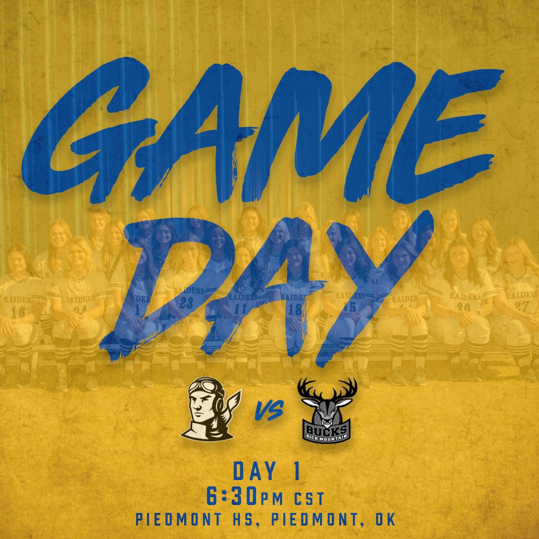 🥎| Post season is here. 

<a href="/RSC_Softball/">RSC Softball</a> gets going tonight for Day 1 of the Region II Tournament.

🆚 U of A - Rich Mountain
📆 Thursday, May 12, 2022
⏰ 6:30PM
📍 Piedmont, OK

#HandH | #iamaRAIDER