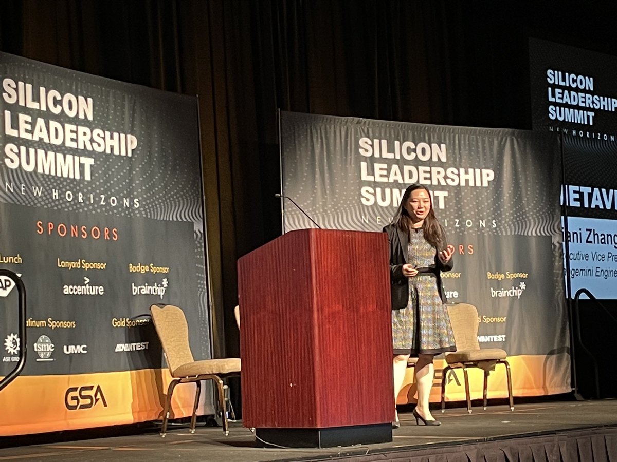 aseglobal's tweet photo. Fascinating presentation at the @GlobalSemi #SLS2022 from Jiani Zhang of @CapgeminiEng explored the #metaverse and its reliance on #semiconductorindustry innovation to build infrastructure and enable critical advances in #edgecompute and #processingpower. #advancedpackaging #AR https://t.co/LKsdmlu6Cm