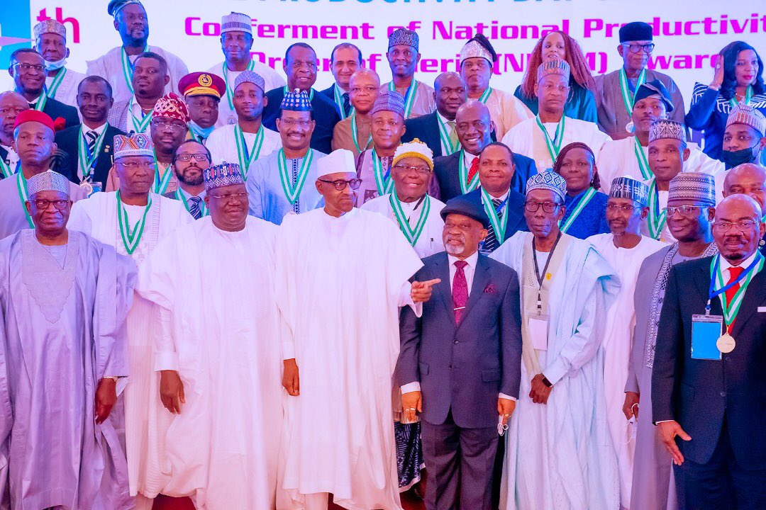 I am immensely grateful to <a href="/NGRPresident/">Presidency Nigeria</a> His Excellency <a href="/MBuhari/">Muhammadu Buhari</a> for this National Productivity Order of Merit (NPOM) award. Serving Nigeria as Director General of <a href="/NCDCgov/">NCDC</a> was the opportunity of a lifetime

My dear wife <a href="/VIhekweazu/">Vivianne Ihekweazu</a>, recieved this on my behalf today in Abuja