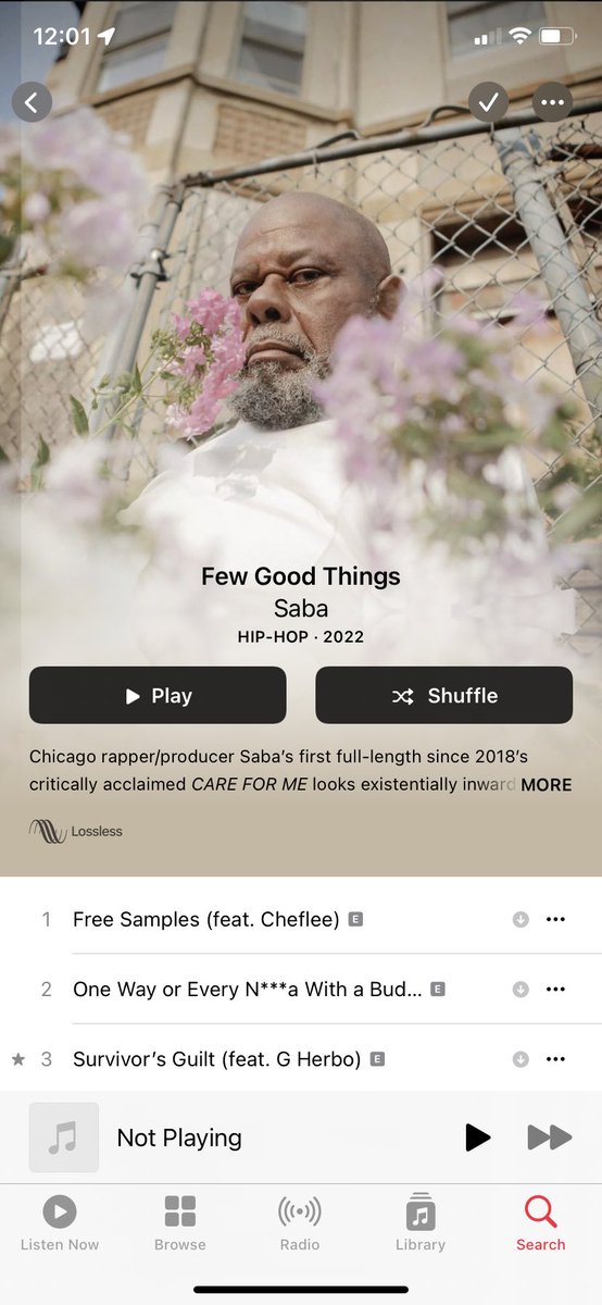 JoePerk31's tweet photo. In honor of #SabaDay I am once again telling everyone who sees this to listen to #FewGoodThings and album by @sabaPIVOT produced by @daedaePIVOT https://t.co/nf79UsWknT