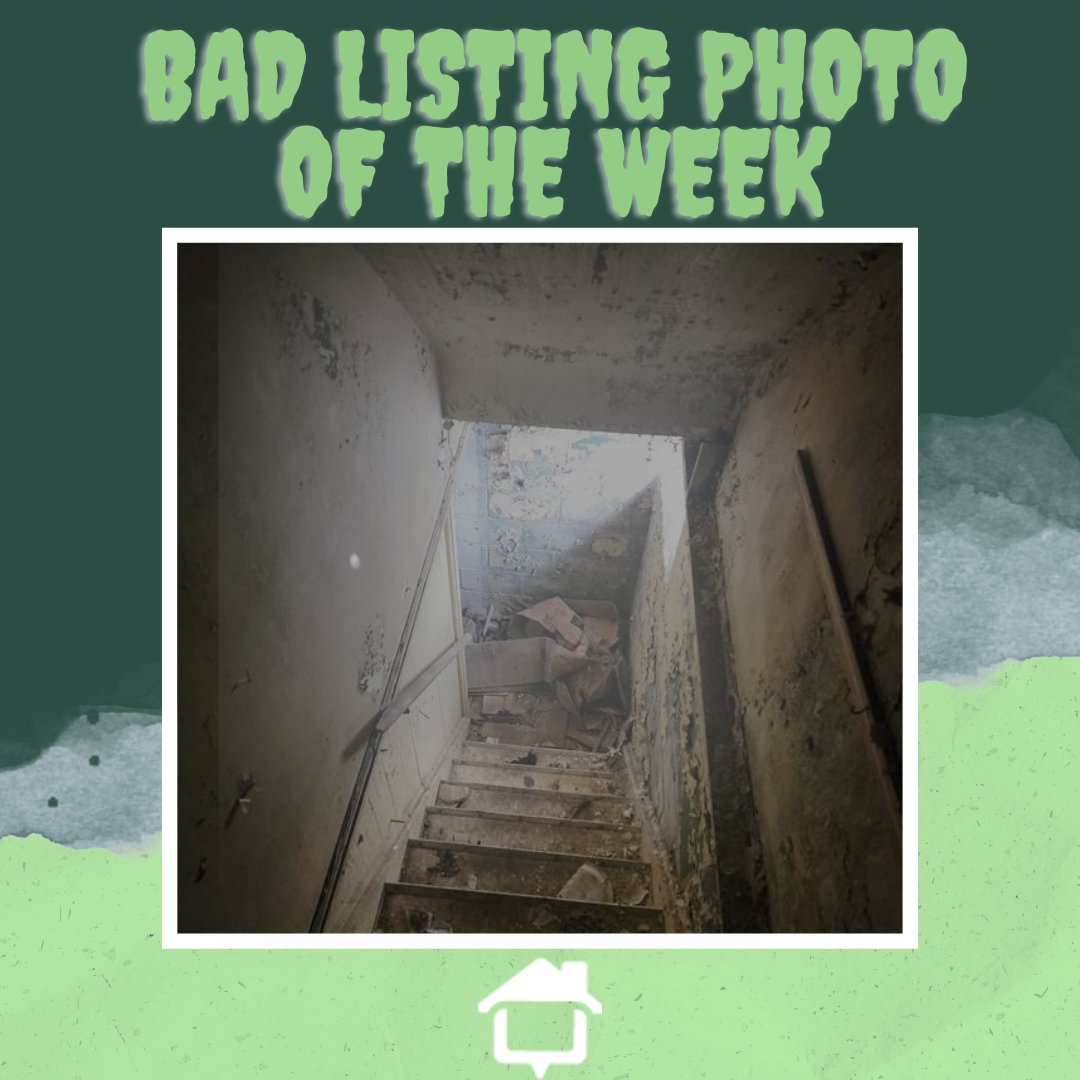 socialhouseRE's tweet photo. Would you go down there at night? #realestate #zillow #realtormeme #badlisting #thursdayvibes #ThingsYouShouldNeverDoOnline #creepybasement https://t.co/b6xXsGGItq