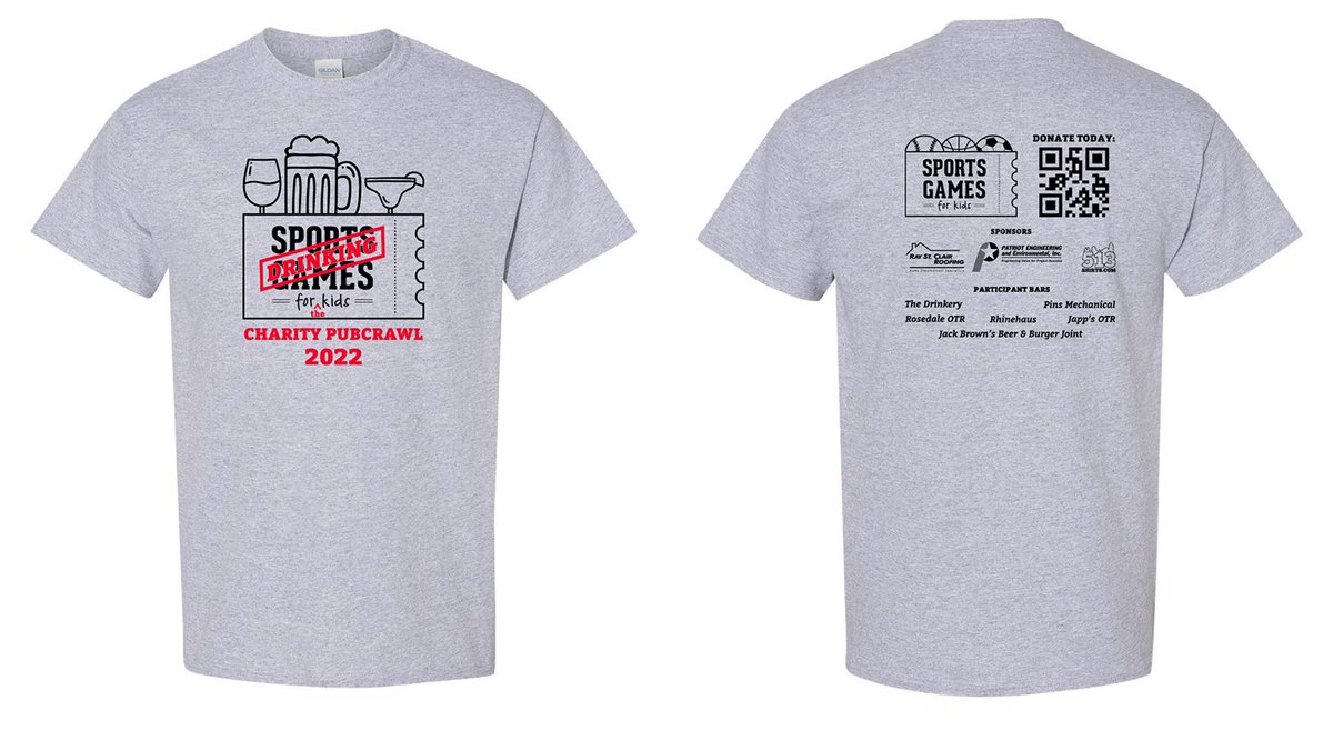 513shirts's tweet photo. Our friends, @SprtsGames4Kids, are hosting a pub crawl fundraiser this weekend (and we made them some sweet shirts). 

You should check it out - amazing group and cause!

https://t.co/Ofrl1UYRtY https://t.co/60LDly7H64