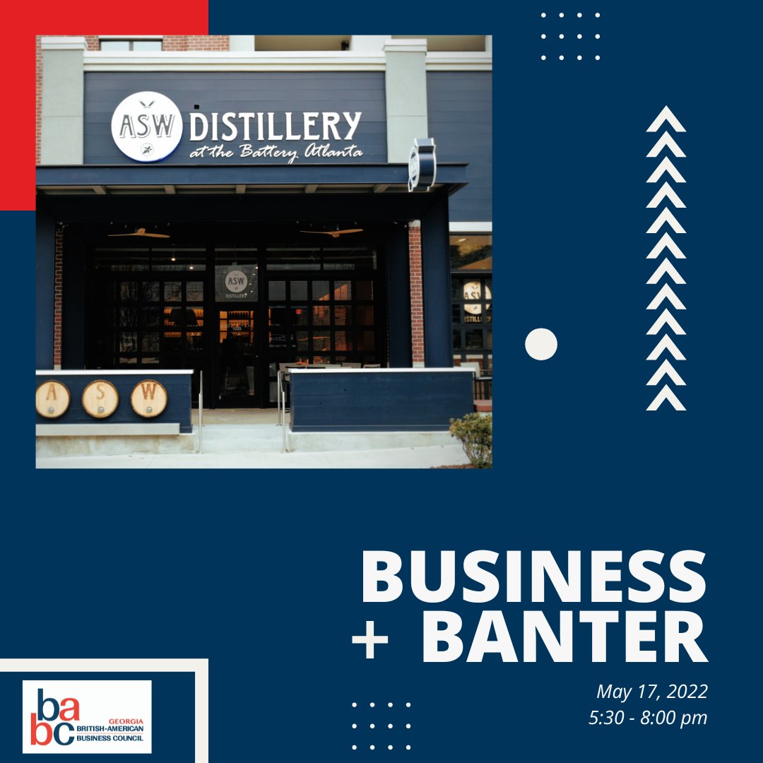 Don't forget to register for our #BusinessAndBanter event next week!

You'll be blown away by the incredible <a href="/ASWDistillery/">ASW Distillery</a> at <a href="/TheBattery/">The Battery</a>. Don't forget a stack of business cards to share with all of your new #connections! 

Register here: babcga.org/event-4822816