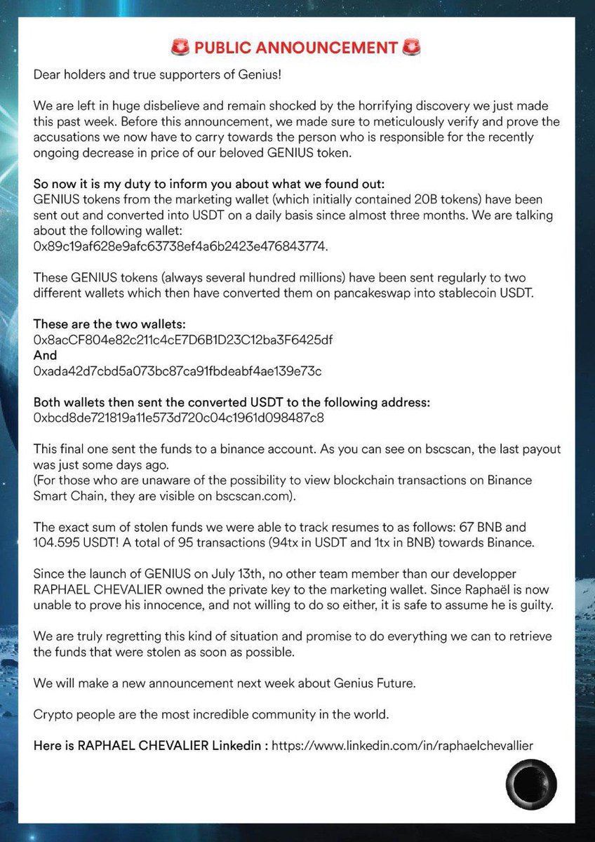 GENIUS Coin tweet media