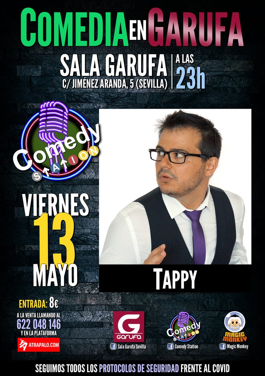 Muy bien, ¿ya recuperados de la resaca de la Feria? Pues ve cogiendo agenda y vete apuntando, que te vamos a dar un montón de eventos para que vayas haciendo hueco:

Mañana, VIERNES 13, ¿quién dijo miedo? Don <a href="/tappy_comico/">TAPPY</a> viene a vernos. ¡¡¡VENTE!!!