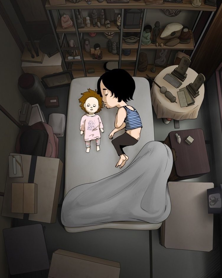 「オオイシヒロト×田中俊行『ぼくと呪物の奇妙な生活』〜オカルトコレクター誕生秘話〜」|がもん鉄（田中俊行）ペガサス田中 🦄🐲🐉🐛🦚👶のイラスト