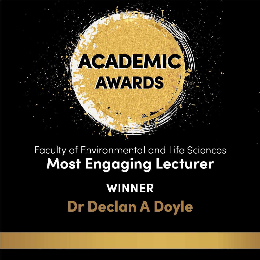 Union_Soton's tweet photo. Congratulations to Dr Declan A Doyle (Winner) and Dr Chiara Dall'Ora (Highly Commended) for receiving the award of Most Engaging Lecturer for the Faculty of Environmental and Life Sciences! https://t.co/xQS2UVAwRH