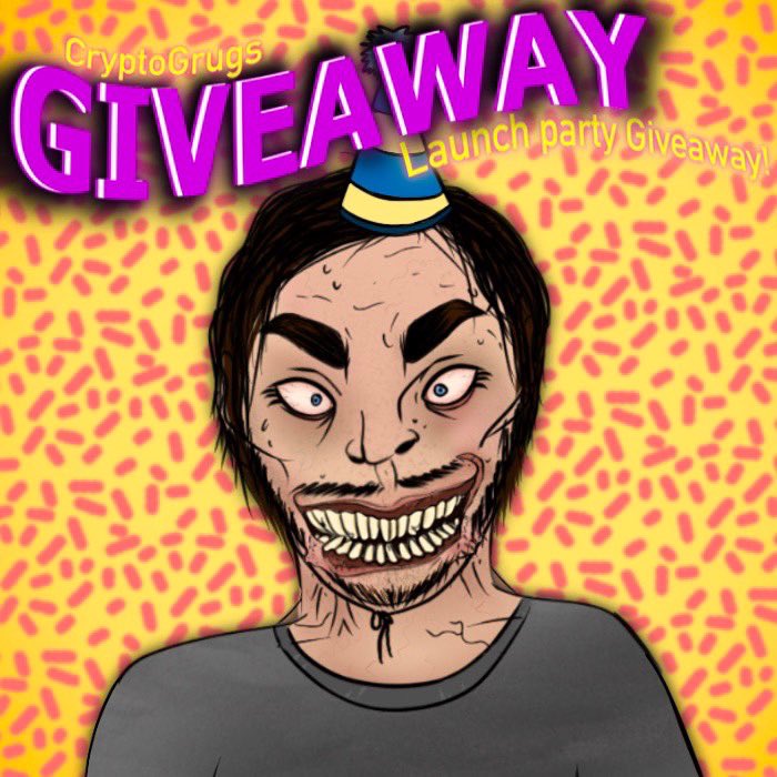 cryptogrugs's tweet photo. 💥Cryptogrug launch party Giveaway💥 Only 2 days left to enter for the chance to win a 1-of-1 Party Cryptogrug NFT, follow the rules to enter. Winners will be chosen on launch dat (5/15/22) at 12:00pm ET. Go to https://t.co/gx8gdSRgLs for more 

#nft #giveaway #eth #niftgiveaway https://t.co/Z7AnFWjAQJ