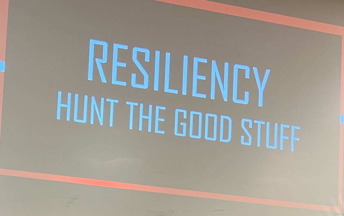 DrAWhitelaw's tweet photo. Excellent quote presented by our amazing guest speaker @DuncanKirkwood at our Principal’s Meeting! Resiliency is key. #HuntTheGoodStuff https://t.co/RQQXsK7jnF