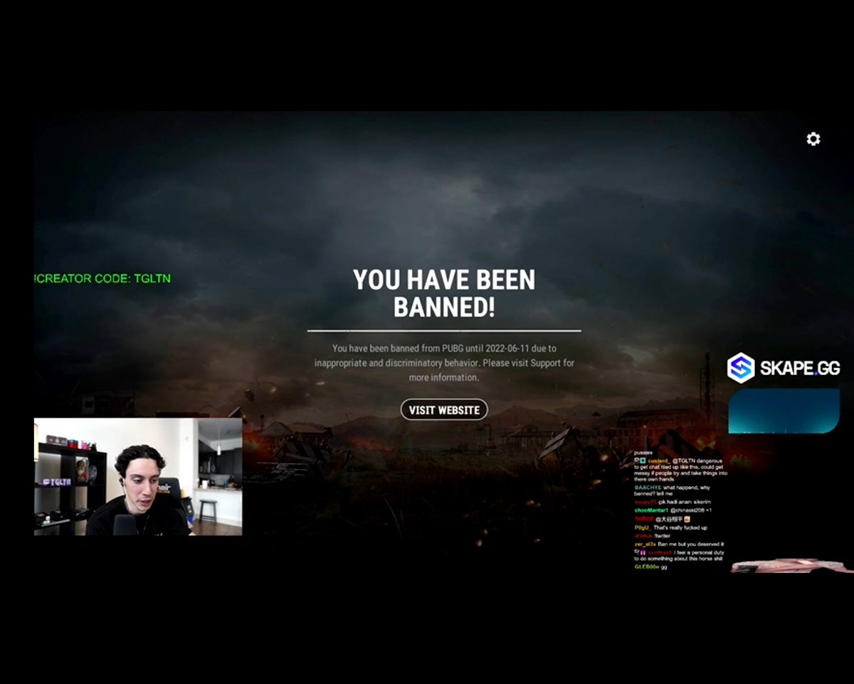 KobashiTV's tweet photo. This just in. Best player NA/AU banned.@tgltnPUBG @PUBG_US @PLAYERUNKNOWN #PUBG https://t.co/Y2UNswOQg5