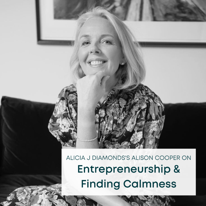 35Thousand's tweet photo. Swipe left for a snippet of this week’s How She Carries On interview with Alison Cooper, investor, entrepreneur, and co-founder of @aliciajdiamonds.