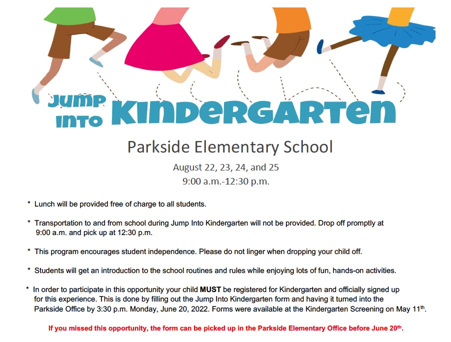 PES_Penguins's tweet photo. Jump Into Kindergarten - Paperwork due no later than Monday, June 20th at 3:30p.m. https://t.co/gjsZPQFkiN